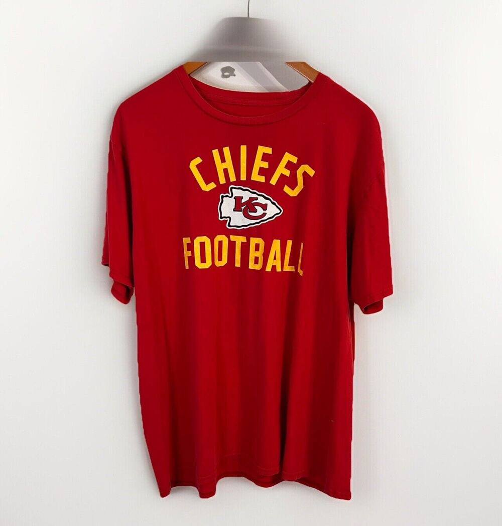 Fanatics Kansas City Chiefs Football Team Distressed Logo Red T-Shirt XL